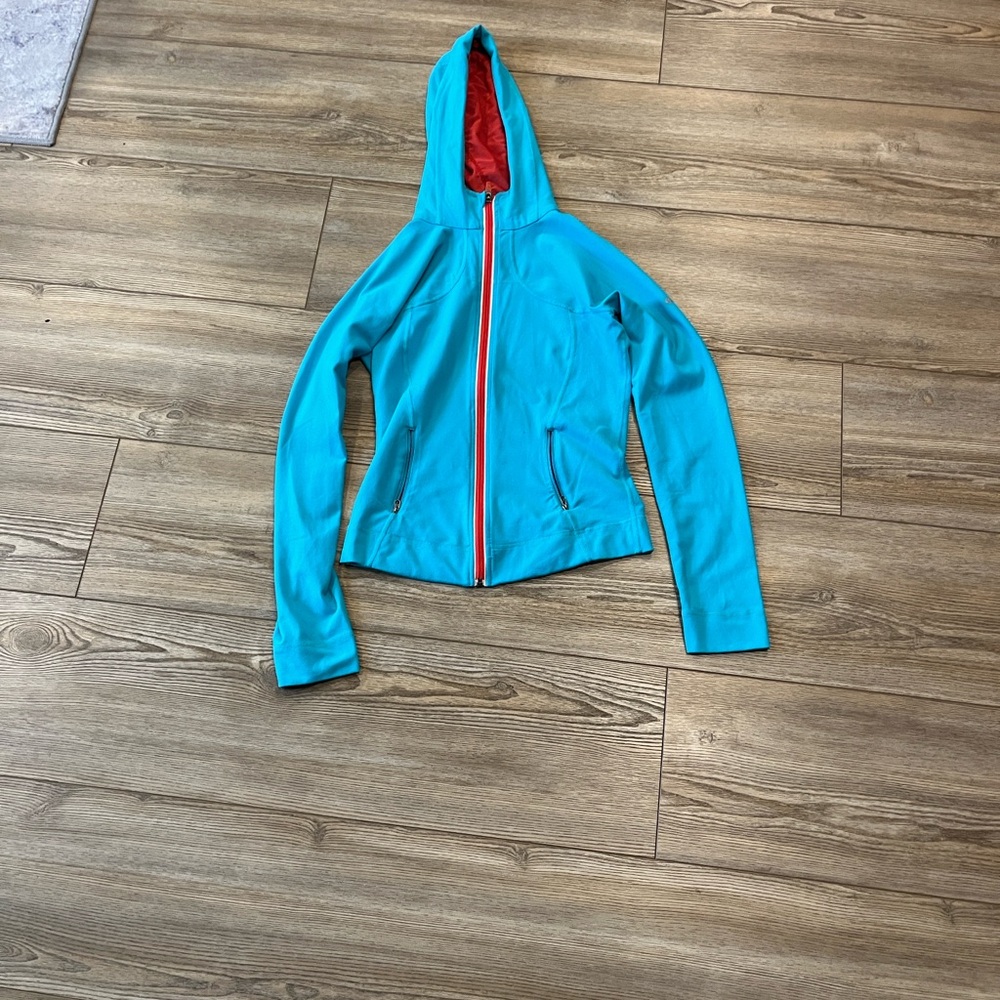 lululemon athletica Teal Jacket with Red Trim